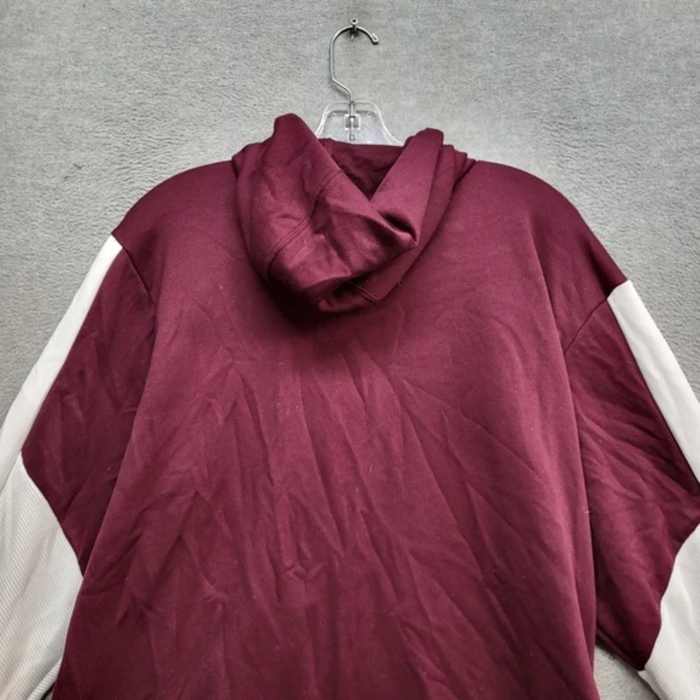 Texas A&M Aggies Men Sweatshirt Large Red Hoodie Adidas Logo Embroidered‎